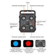 AI Intelligent Recognition Ultrasonic Bark Stopper Portable Dog Training Device Repellent(Black)