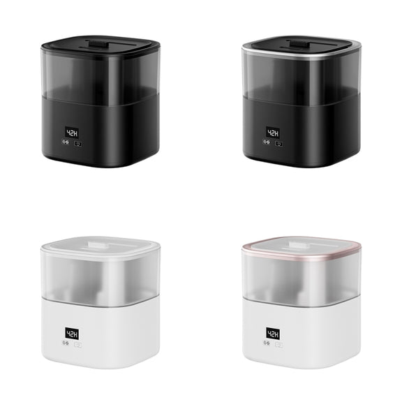 JSQ-58 1.1L large Capacity Digital Display Flame Atomization Humidifier, Color: White(UK Plug)