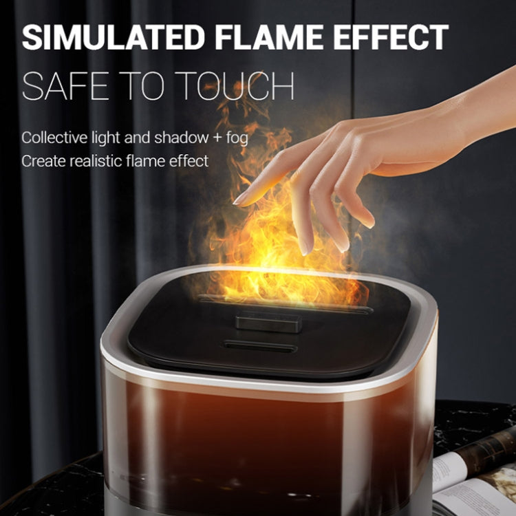 JSQ-58 1.1L large Capacity Digital Display Flame Atomization Humidifier, Color: White(US Plug)