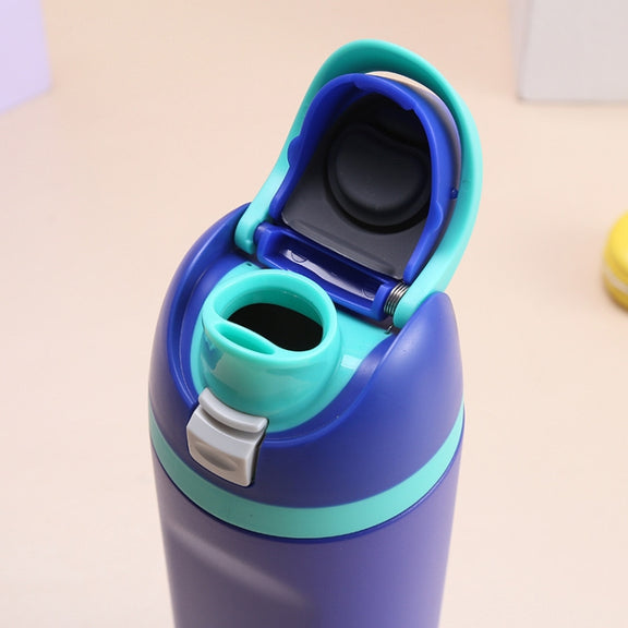 Replacement Lid for Owala Freesi Cup No Leakage One Button Open With Carry Loop(White Blue)