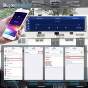 11.26 Inch 2-Split Streaming Media Rearview Mirror Front And Rear Dual Camera Recorder
