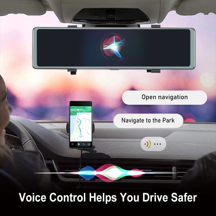 11.26 Inch 2-Split Streaming Media Rearview Mirror Front And Rear Dual Camera Recorder