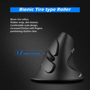 ZELOTES F17 6-buttons Vertical Grip Ergonomic Wireless Mouse(Black)