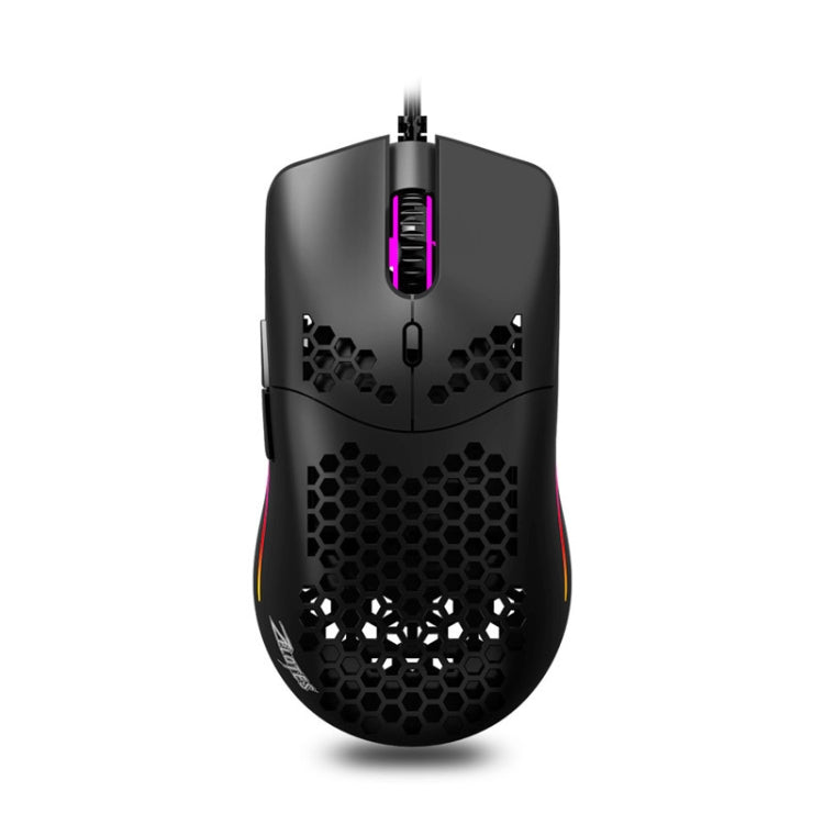 ZELOTES C7 7-buttons RGB Lighting Hollow Computer Office Wired Mouse(Black)