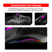 ZELOTES C7 7-buttons RGB Lighting Hollow Computer Office Wired Mouse(Black)