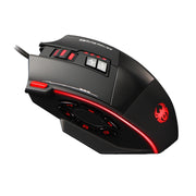 ZELOTES C19 12-Keys Ergonomic Programming Custom Wired Mouse(Black)