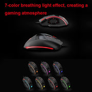 ZELOTES C19 12-Keys Ergonomic Programming Custom Wired Mouse(Black)