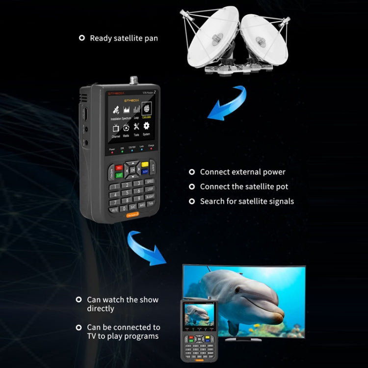 GTMedia Full HD Digital Satellite Finder With 3.5 Inch LCD Screen