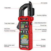 HABOTEST HT205D Clamp Intelligent Anti-Burning Multi-Function High Precision Digital Multimeter(Black Red)