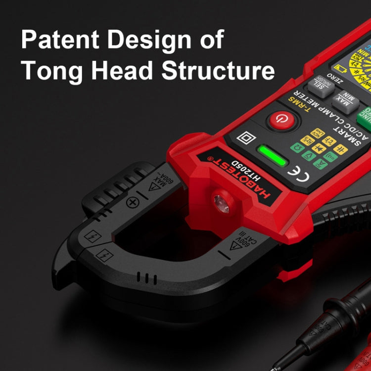 HABOTEST HT205D Clamp Intelligent Anti-Burning Multi-Function High Precision Digital Multimeter(Black Red)