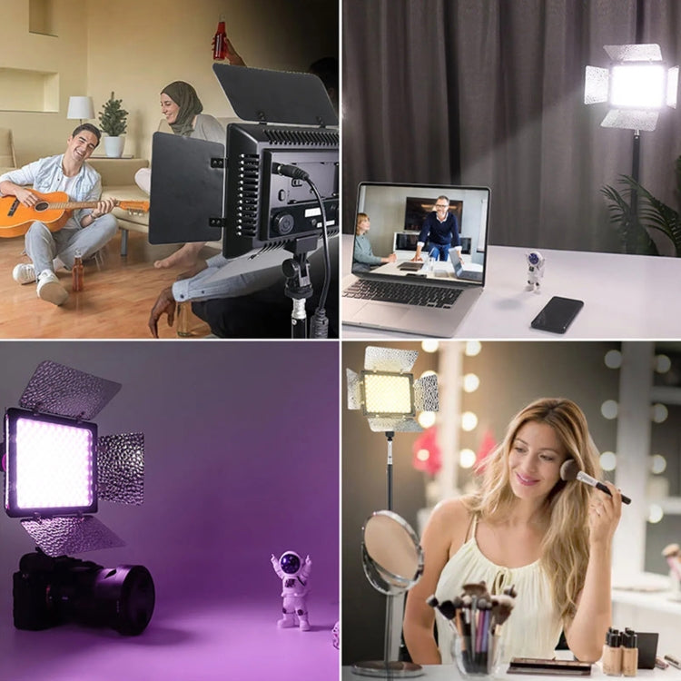 WS-300II Video Fill Light Dual Color Temperature LED Beauty Shooting Light, Spec: Single Lamp+US Plug Adapter
