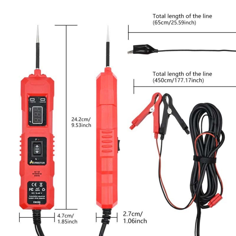 EM286 Multifunctional Car Circuit Electrical System Driving Test Pen, Style: Blue 4.5m