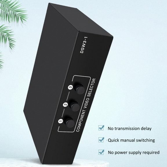 3 In 1 Out Component Video Selector YPbPr Video Switch Box