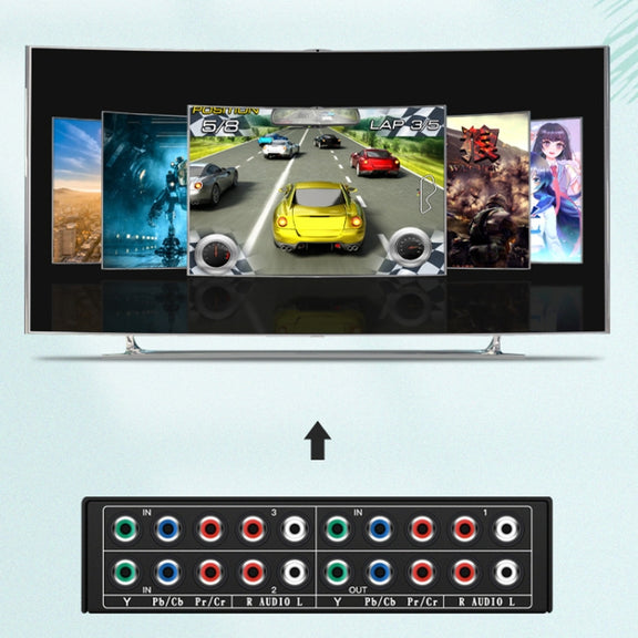 3 In 1 Out Component Video Selector YPbPr Video Switch Box