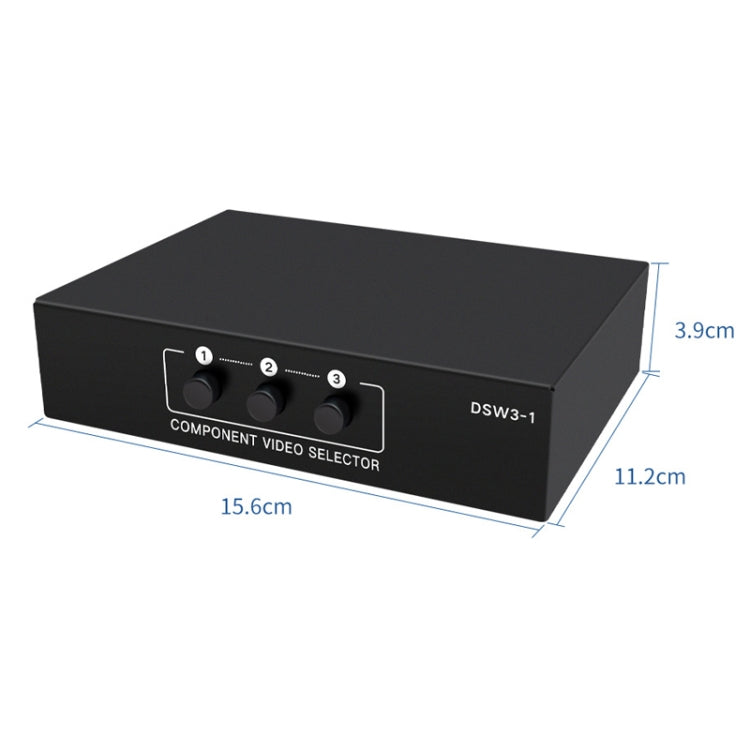 3 In 1 Out Component Video Selector YPbPr Video Switch Box