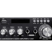AV-298BT 300W+300W Hi-Fi Stereo Amplifier Bluetooth Home Audio Karaoke Digital Amplifier EU Plug