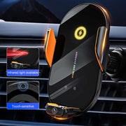 C3 Car Infrared Sensor Auto Opening And Closing Wireless Charging Cell Phone Holder(Black)