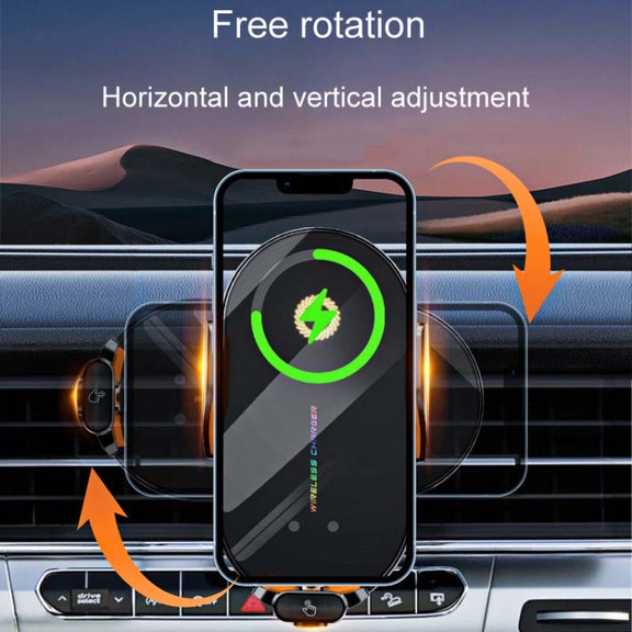 C3 Car Infrared Sensor Auto Opening And Closing Wireless Charging Cell Phone Holder(Black)