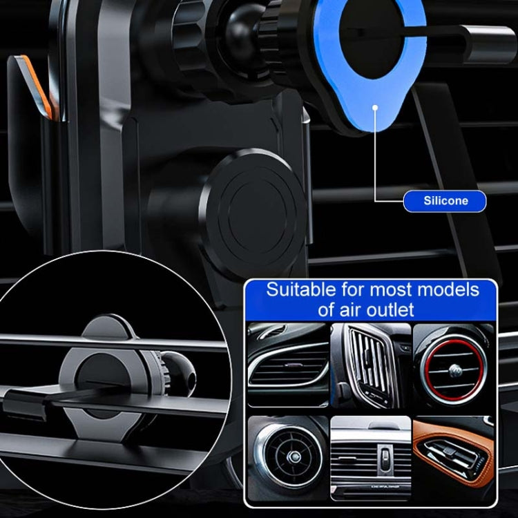 C3 Car Infrared Sensor Auto Opening And Closing Wireless Charging Cell Phone Holder(Black)