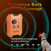 Ultrasonic Bark Stopper Anti-barking Dog Training Device With 3 Modes(Orange)