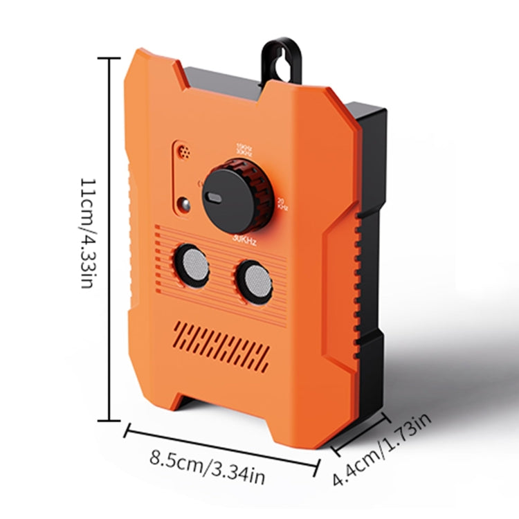 Ultrasonic Bark Stopper Anti-barking Dog Training Device With 3 Modes(Orange)