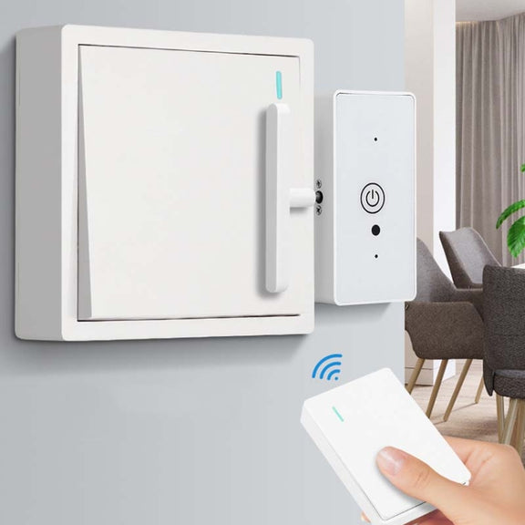 HanPai Heightened Intelligent Remote Control Home Use No Wiring Lazy Lights Off Tool(RF Model White)