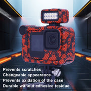 For GOPro HERO13 Black Camera Stickers Body Protective Film, Style: 13 Snake Scale Black