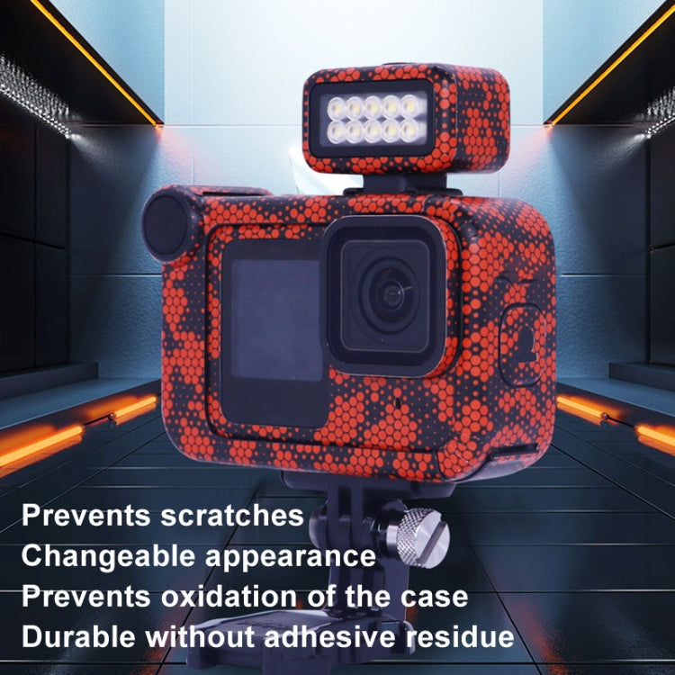 For GOPro HERO13 Black Camera Stickers Body Protective Film, Style: 11 Circuit Red