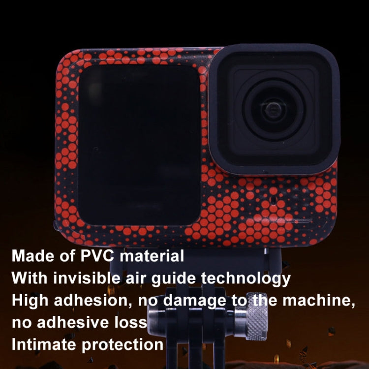 For GOPro HERO13 Black Camera Stickers Body Protective Film, Style: 13 Snake Scale Black