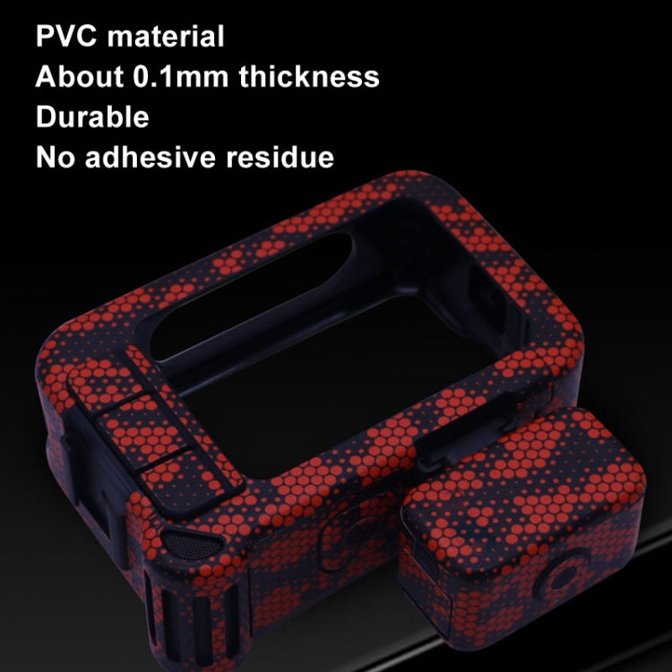 For GOPro HERO13 Black Camera Stickers Body Protective Film, Style: 13 Snake Scale Black