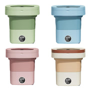 Fully Automatic Mini Foldable Washing Machine With Dehydration Function, Size: AU Plug(Green)