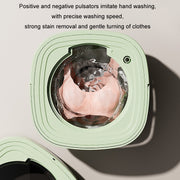 Fully Automatic Mini Foldable Washing Machine With Dehydration Function, Size: AU Plug(Green)