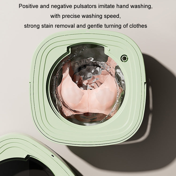 Fully Automatic Mini Foldable Washing Machine With Dehydration Function, Size: EU Plug(Blue)