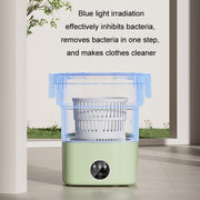 Fully Automatic Mini Foldable Washing Machine With Dehydration Function, Size: UK Plug(Pink)