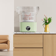 Fully Automatic Mini Foldable Washing Machine With Dehydration Function, Size: AU Plug(Pink)