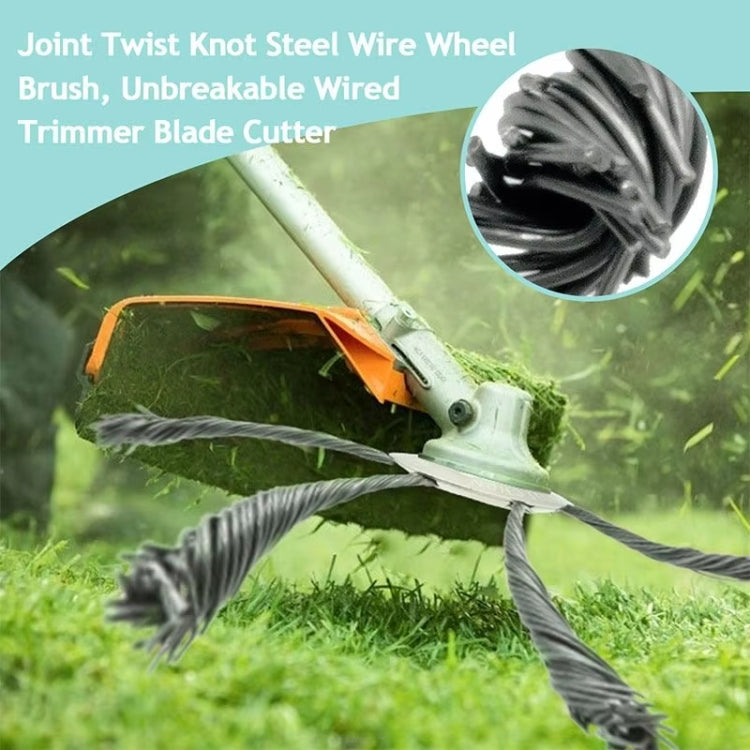 Steel Wire Weeding Wheel Twisted Wire Weeding Disc Mower Blade Accessories, Spec: 6-heads