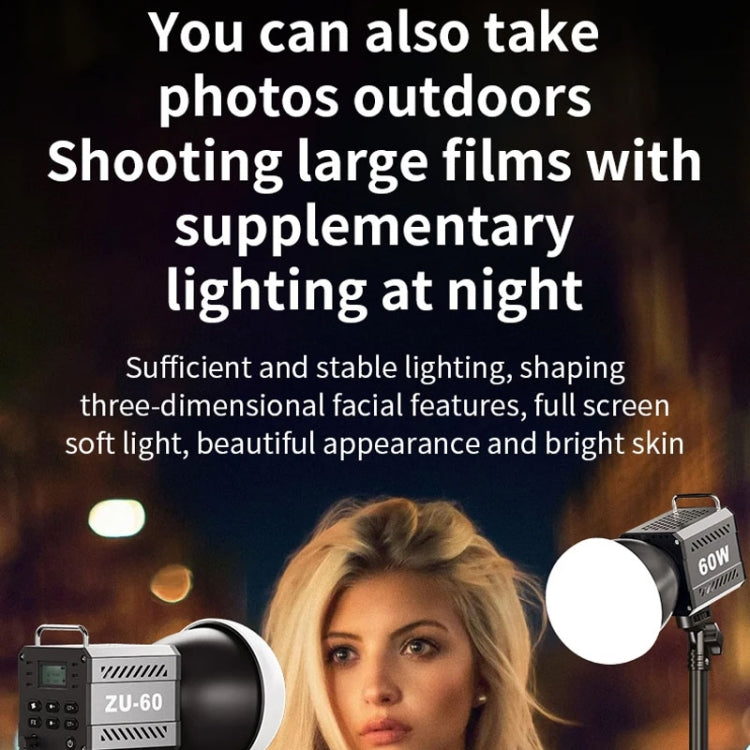 Desiontal ZU-60 60W Hand-Held Camera Light High Power Fill Light, EU Plug, Spec: Standard