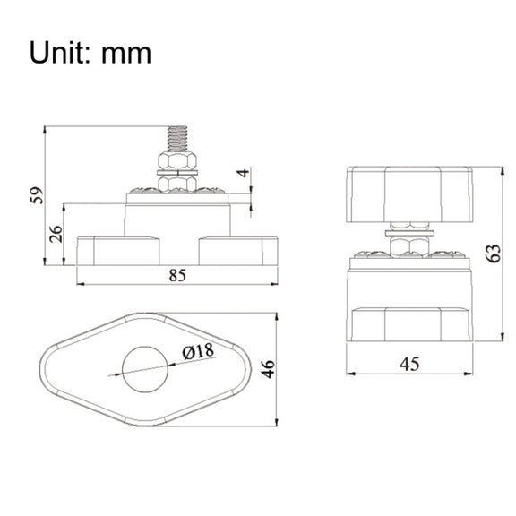 300A Car Modified Multi-channel Current Bus Terminal(AOA6313CT-M8)