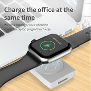 S02 For Apple Watch Series USB Magnetic Watch Wireless Charger With Card Reader Function(Black)