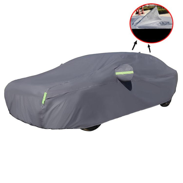 Sedan Car EVA Plus Velvet Thickened Heat Insulation Sunshade With Shark Fin, Size: XXL 5.5x2.0x1.5m