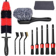 11pcs /Set Car Wash Cleaning Gap Detail Short Handle Brush(Red) - Car washing supplies by PMC Jewellery | Online Shopping South Africa | PMC Jewellery | Buy Now Pay Later Mobicred