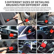 11pcs /Set Car Wash Cleaning Gap Detail Short Handle Brush(Blue)