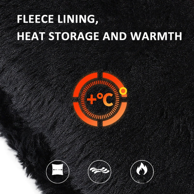 OZERO Women Sheepskin Warm Gloves with Fleece Lining Split Finger Elasticated Gloves, Size: L(Red Coffee)