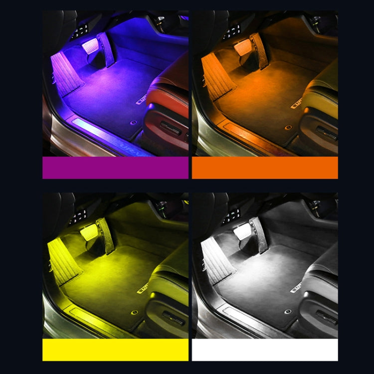 Eight-Color LED Voice Control Car Music Rhythm Atmosphere Light, Specification: 5V USB APP