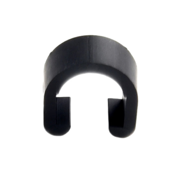 50pcs Bicycle Brake Gearshift Cable Tube Fixing Plastic C-shaped Buckle(Black)