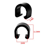 50pcs Bicycle Brake Gearshift Cable Tube Fixing Plastic C-shaped Buckle(Black)