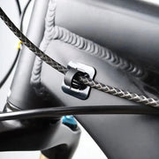 50pcs Bicycle Brake Gearshift Cable Tube Fixing Plastic C-shaped Buckle(Black)