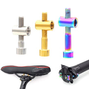 Bicycle Titanium Alloy Seat Post Locking Screws, Color: M6x35 Gold