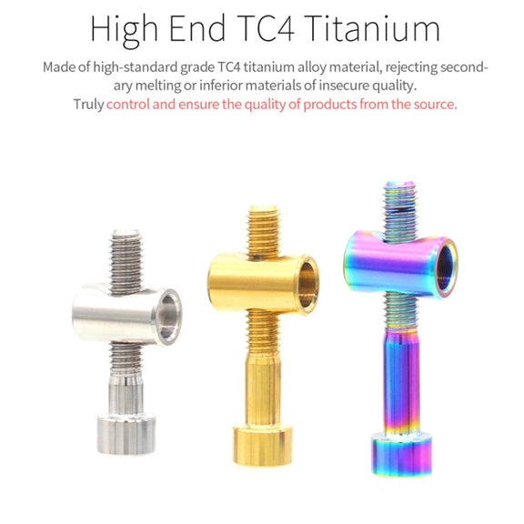 Bicycle Titanium Alloy Seat Post Locking Screws, Color: M6x30 Titanium