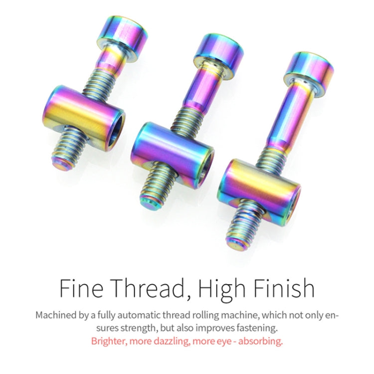 Bicycle Titanium Alloy Seat Post Locking Screws, Color: M6x30 Gold